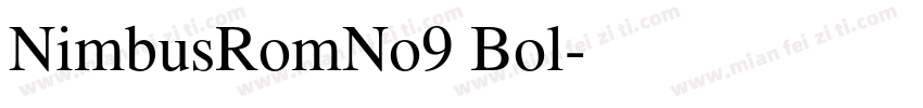 NimbusRomNo9 Bol字体转换